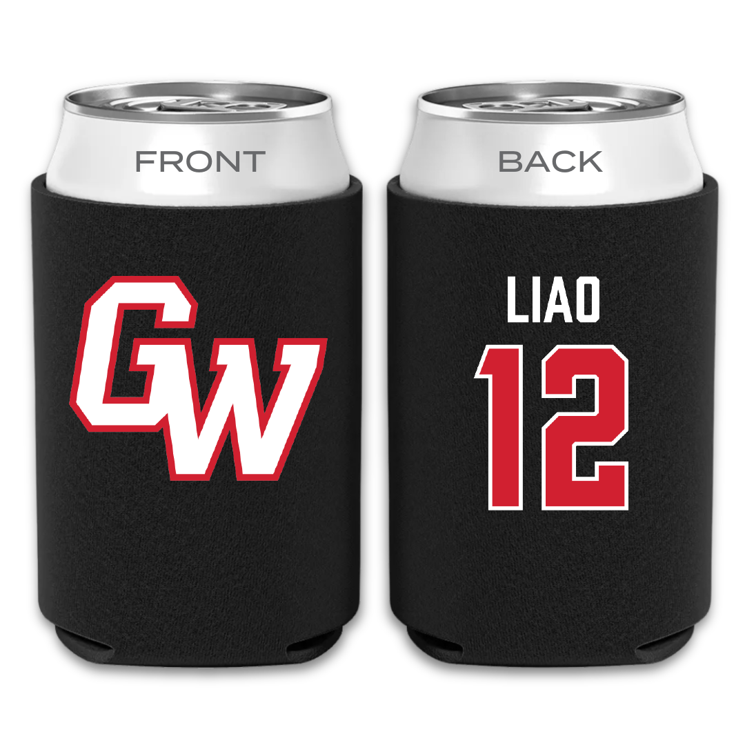 Gardner-Webb University Baseball Black Can Cooler - #12 Ethan Liao