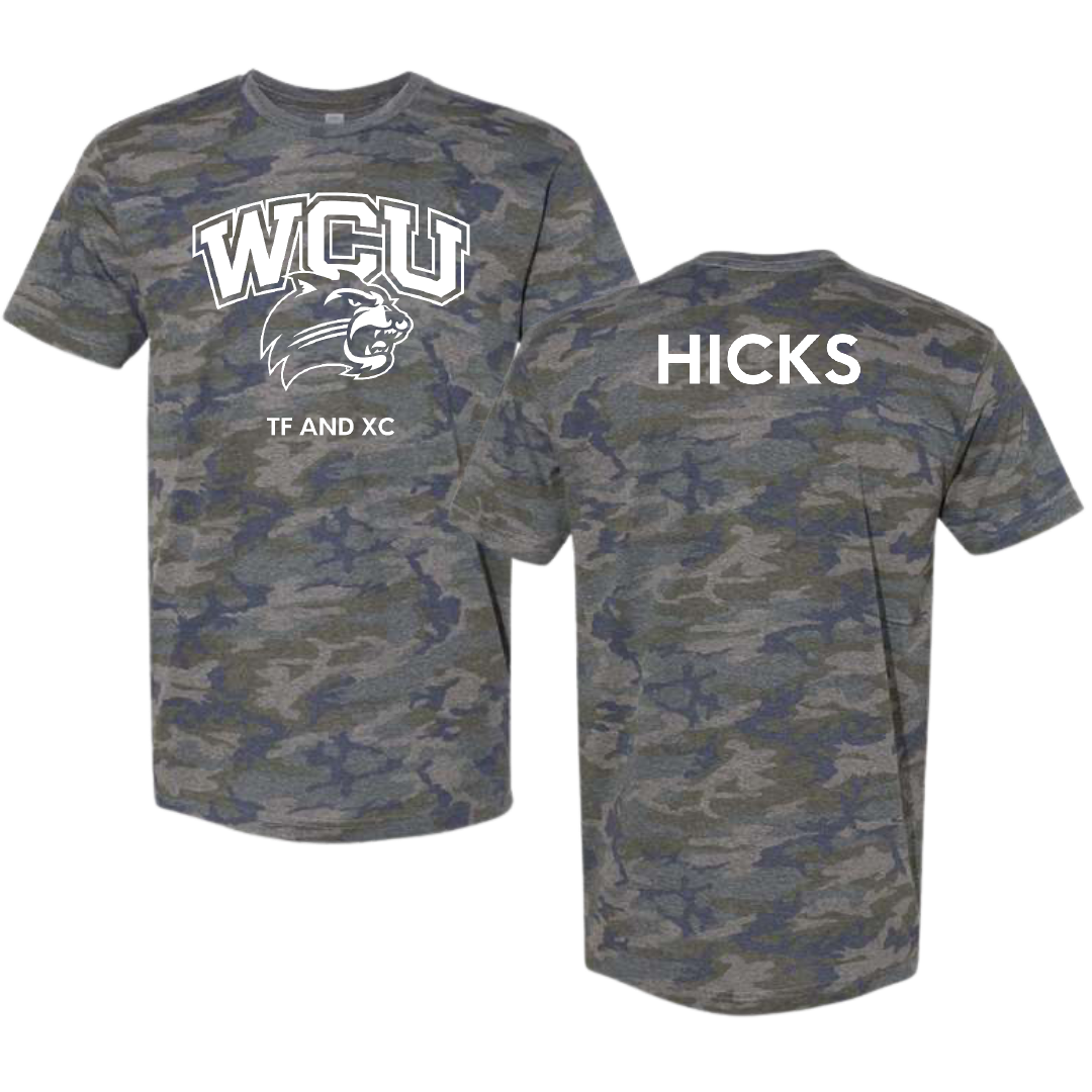 Western Carolina University TF and XC Vintage Camo Tee - Ian Hicks