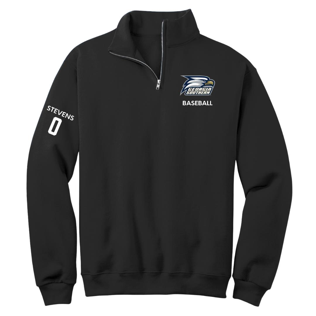 Georgia Southern University Baseball Black Quarter-Zip - #0 Julian Stevens