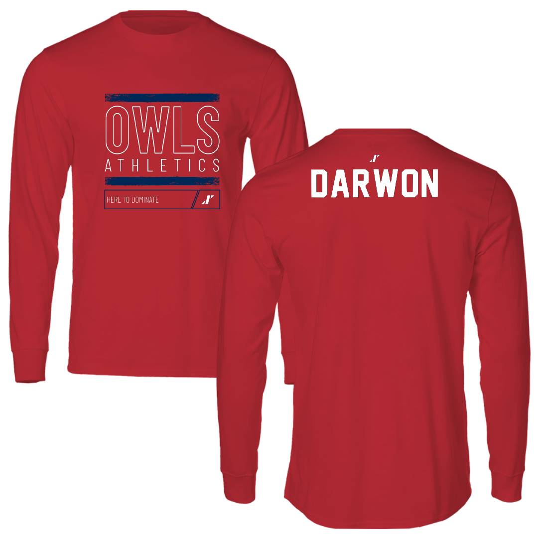 Florida Atlantic University TF and XC Red Dominate Performance Long Sleeve - Keturah Darwon