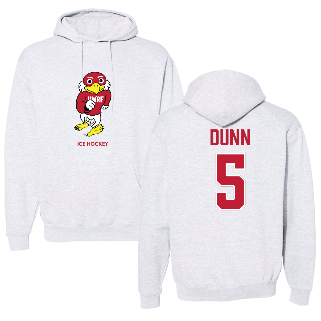 University of Wisconsin-River Falls Ice Hockey (W) Light Gray Hoodie - #5 Mackenzie Dunn