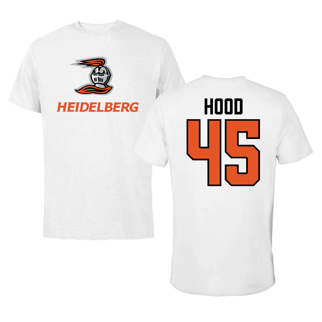 Heidelberg University Baseball White Tee - #45 Owen Hood