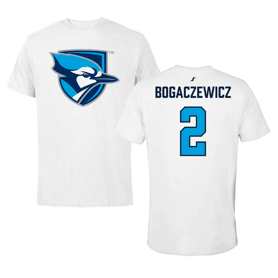 Elmhurst University Soccer White Performance Tee - #2 Martyna Bogaczewicz