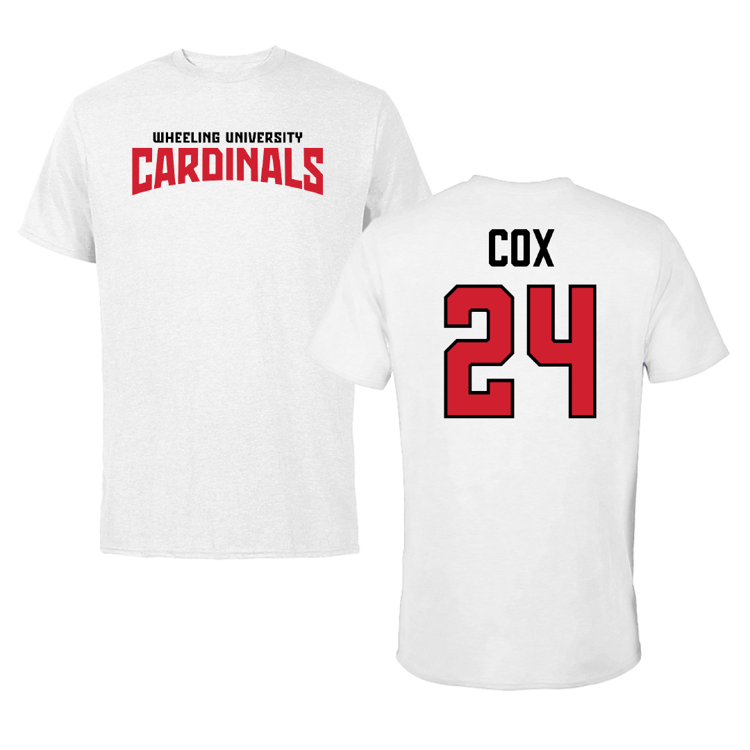 Wheeling University Football White Classic Tee - #24 Tony Cox