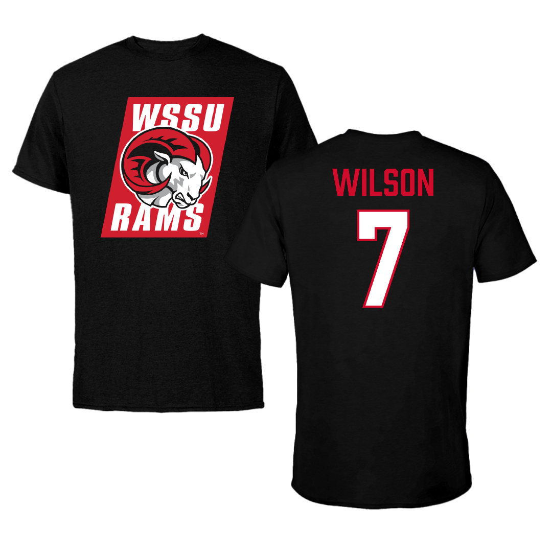 Winston-Salem State University Volleyball (W) Black Tee - #7 Kamiyah Wilson