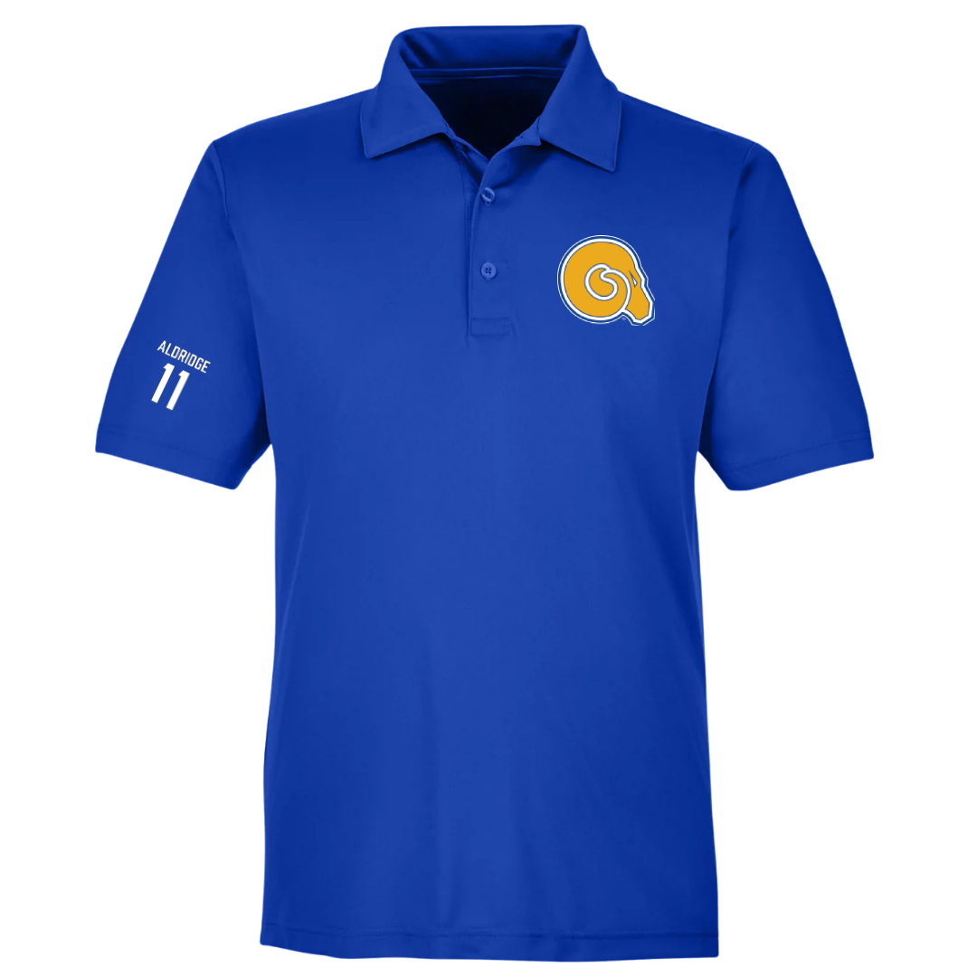 Albany State University Basketball (M) Blue Polo - #11 Gshan Aldridge