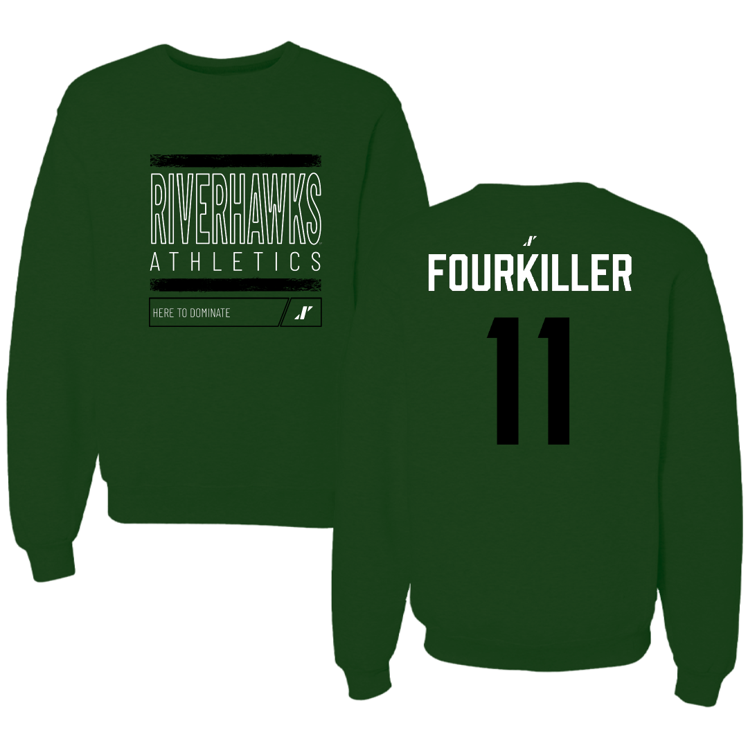 Northeastern State University Softball Forest Green Dominate Crewneck - #11 Jalyn Fourkiller