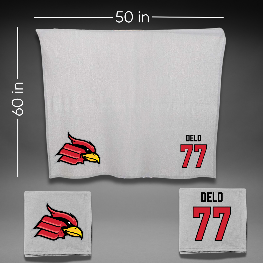 Wheeling University Soccer (M) Gray Blanket - #77 Daniel Delo
