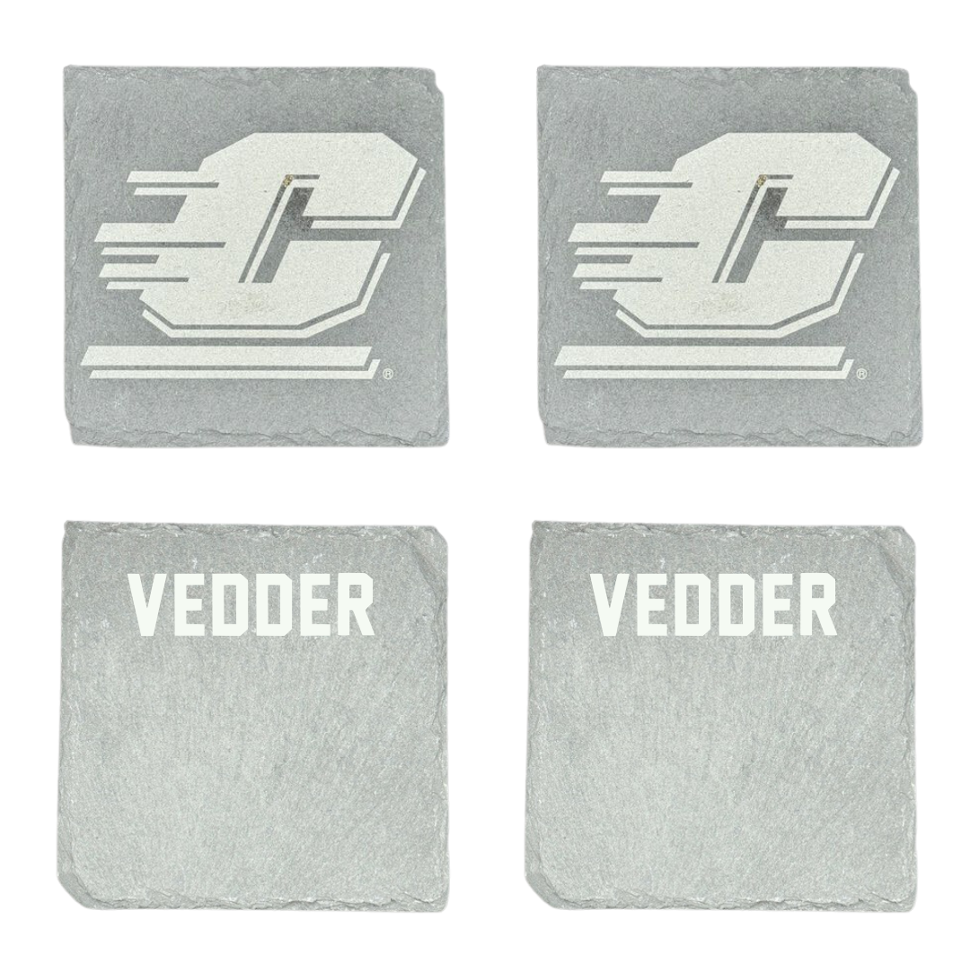 Central Michigan University Golf (M) Stone Coaster (4 Pack)  - Hudson Vedder