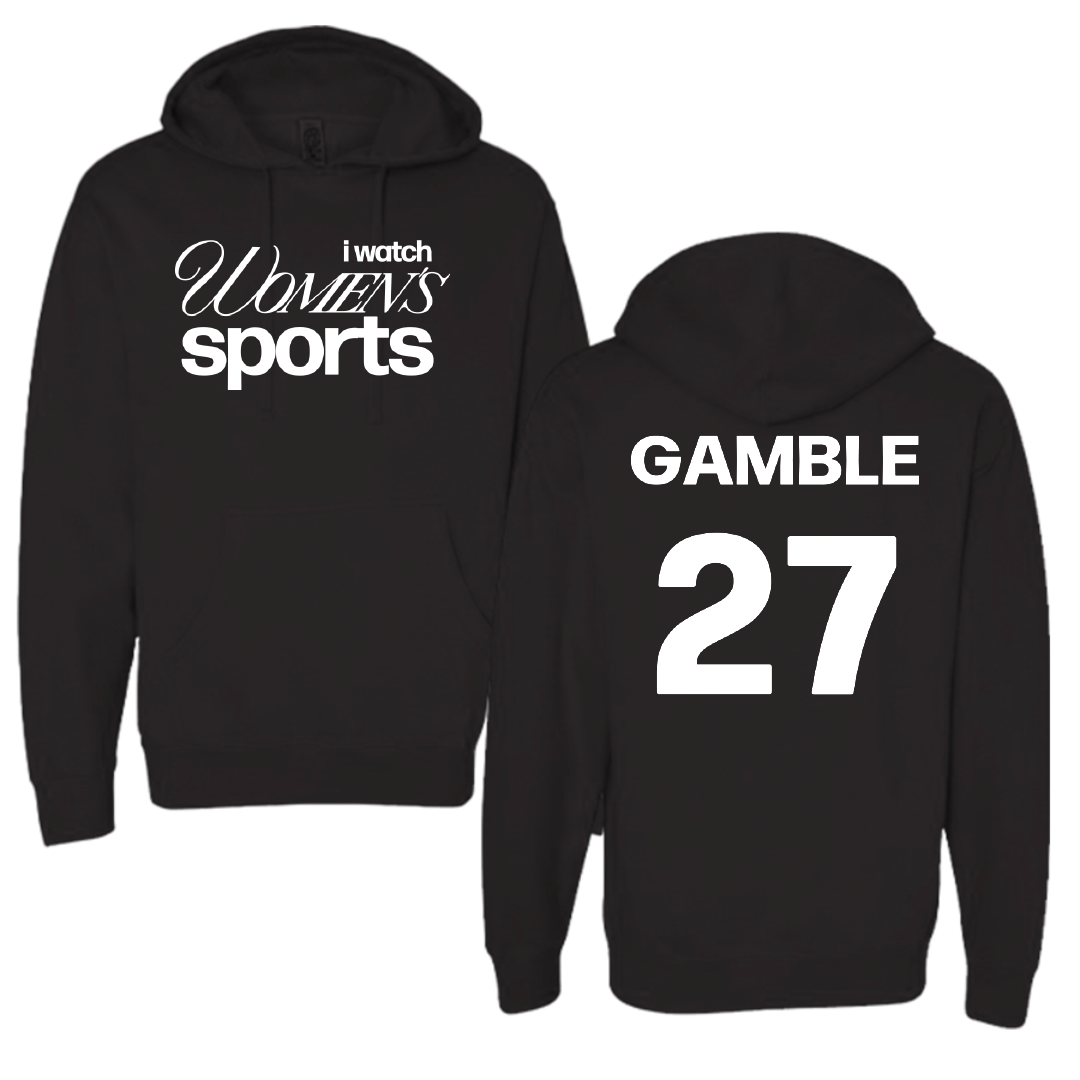 Northwestern State University Volleyball Black WHM Hoodie - #27 Jordan Gamble