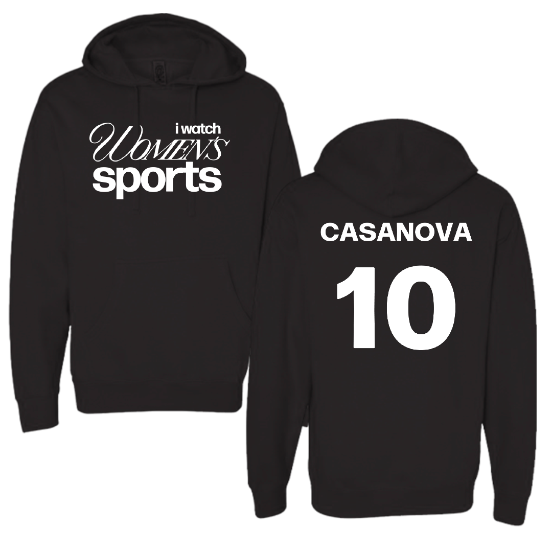Louisiana State University Softball Black WHM Hoodie - #10 Emilee Casanova