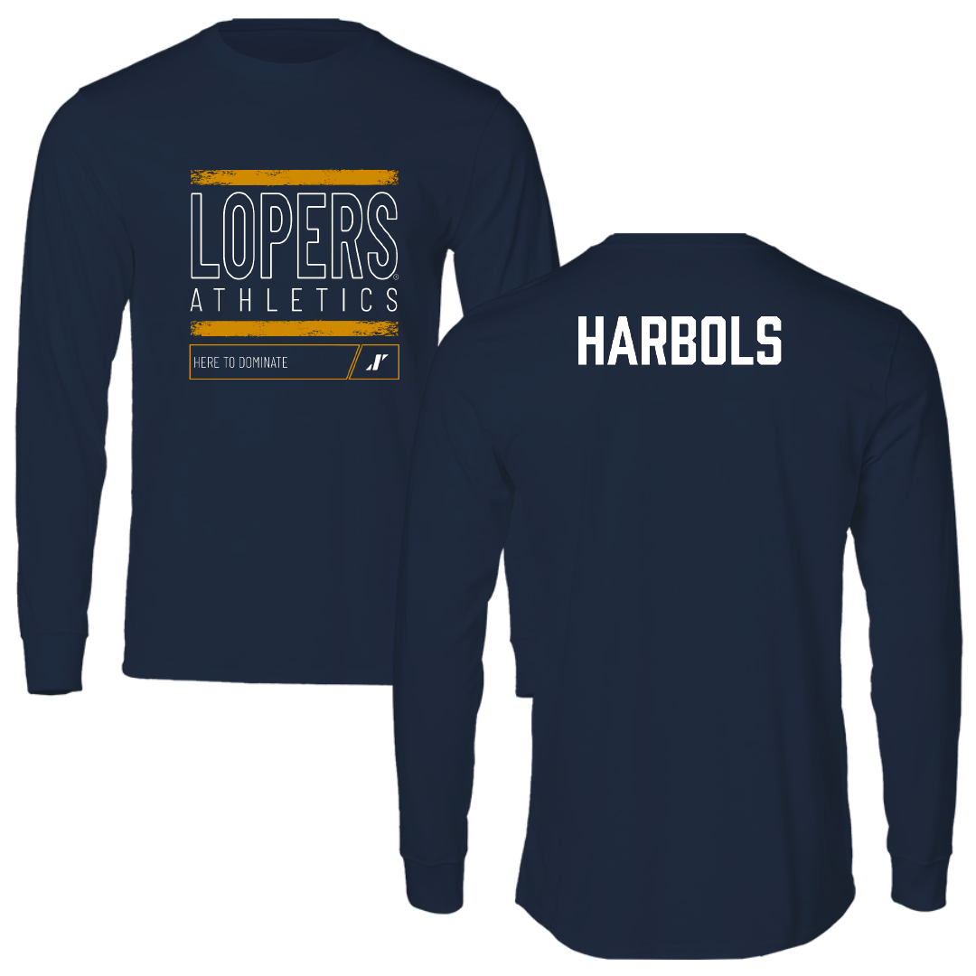 University of Nebraska at Kearney TF and XC Navy Dominate Performance Long Sleeve - Richard Harbols