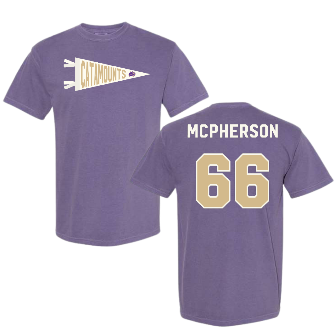 Western Carolina University Softball Purple Pennant Comfort Colors Tee - #66 Maya McPherson