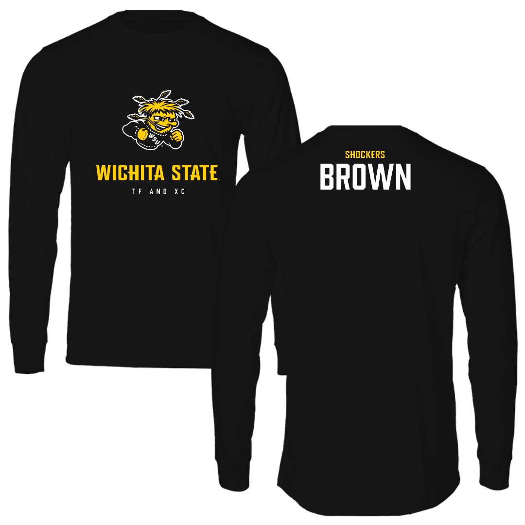 Wichita State University TF and XC Black Block Long Sleeve - Zada Brown
