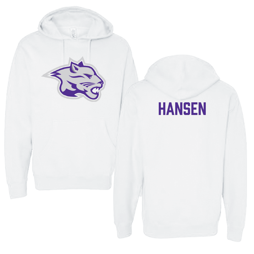 Young Harris College TF and XC White Hoodie - Addison Hansen