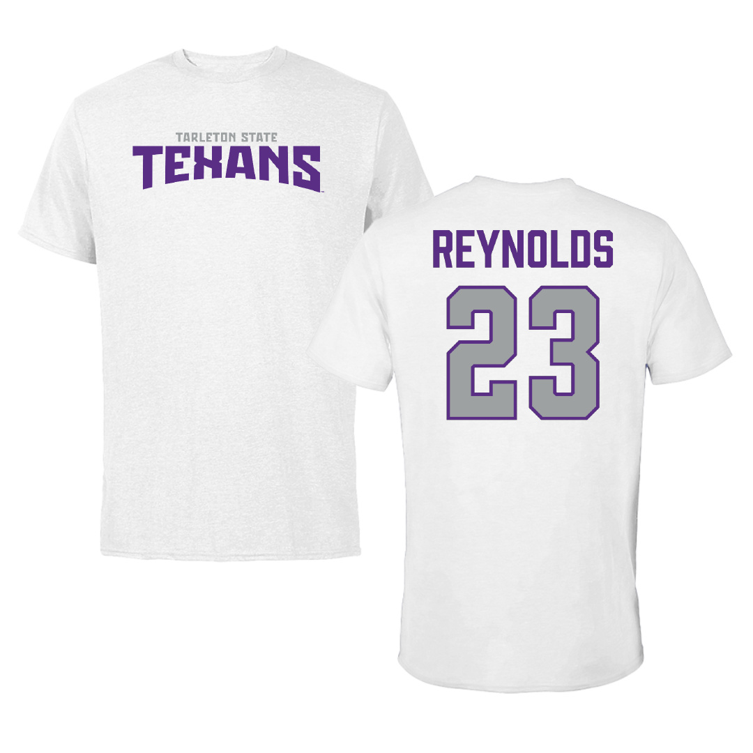 Tarleton State University Soccer (W) White Classic Tee - #23 Stevie Reynolds