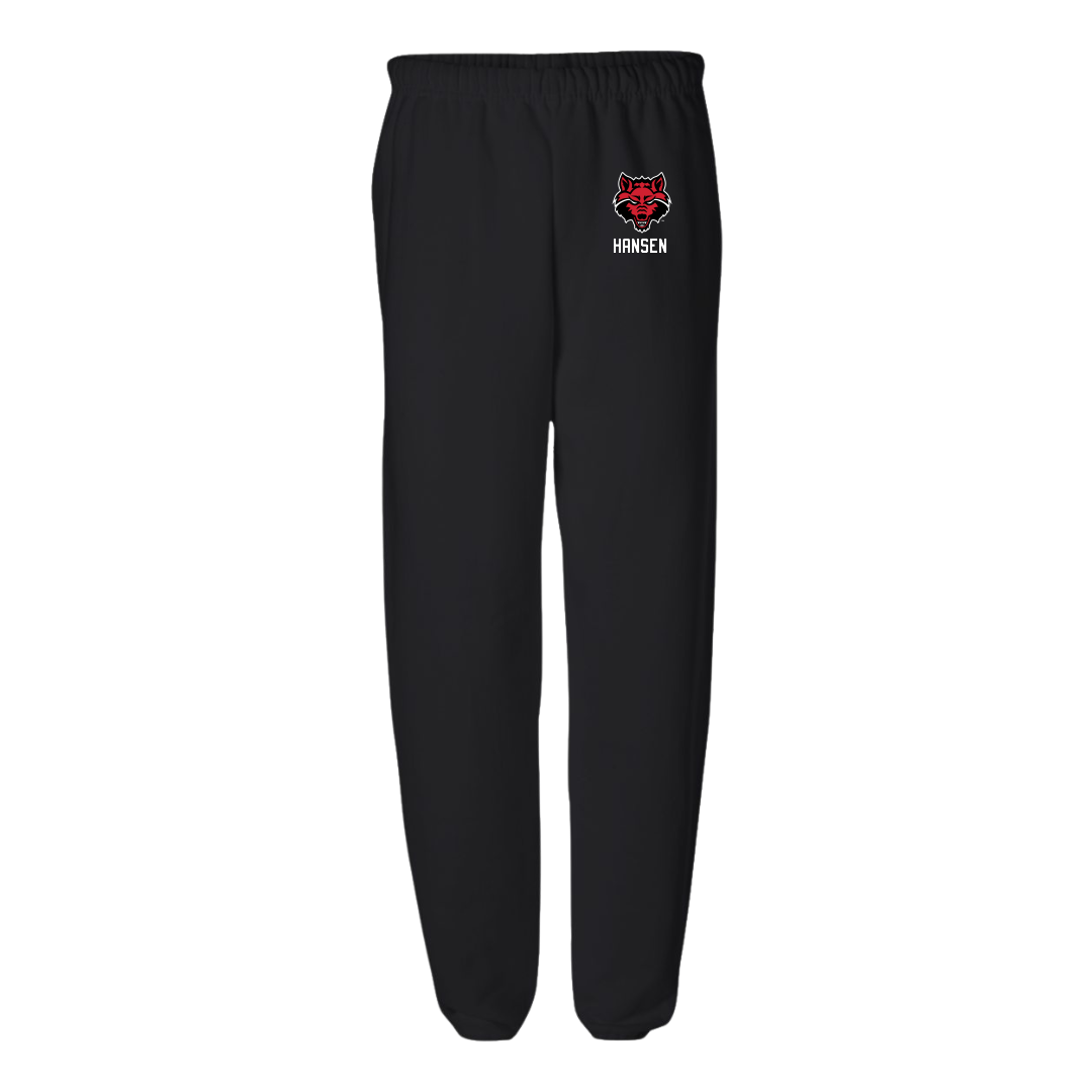 Arkansas State University Soccer (W) Black Sweatpants - #8 Nicoline Hansen