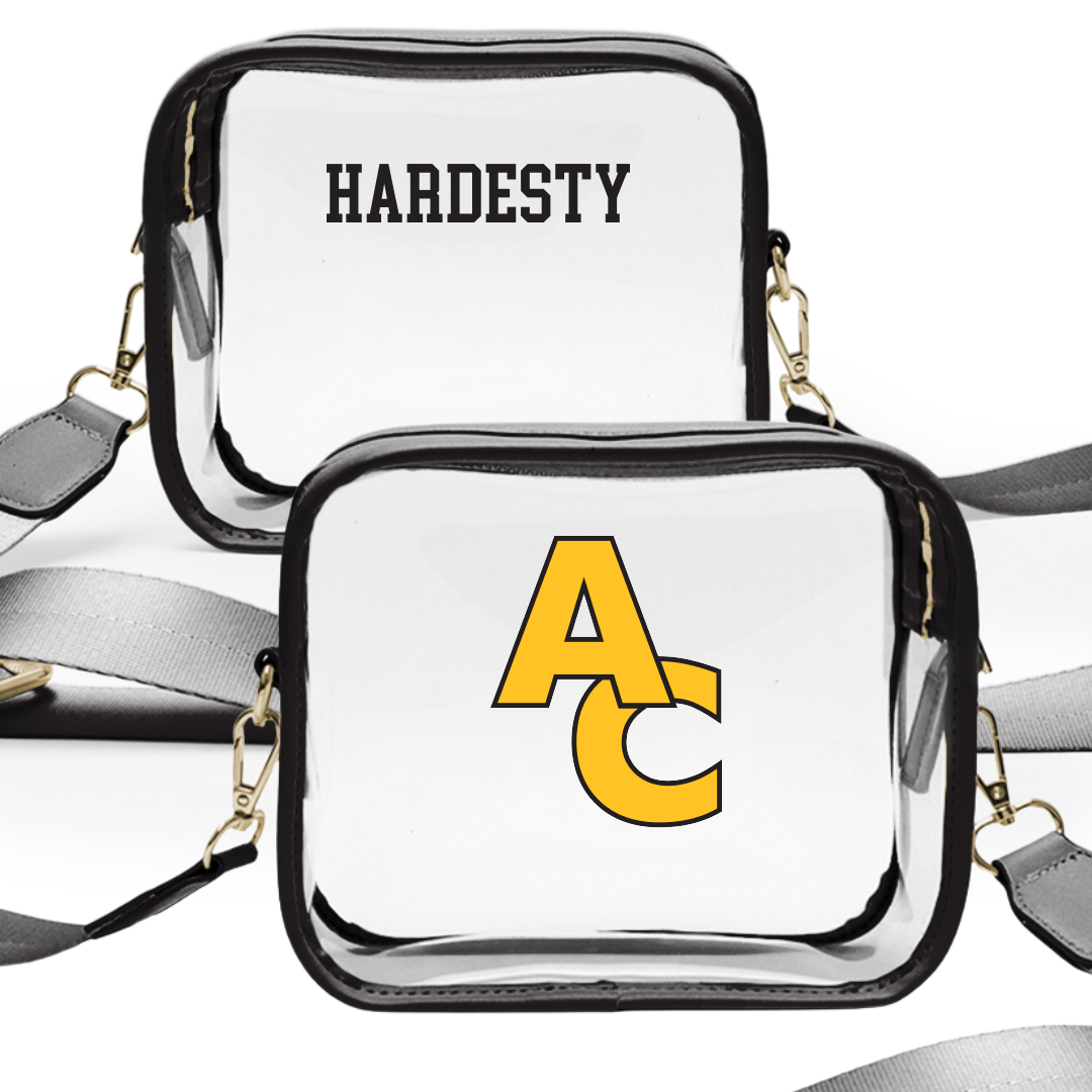 Adrian College Wrestling (M) Black Clear Stadium Bag - Easton Hardesty