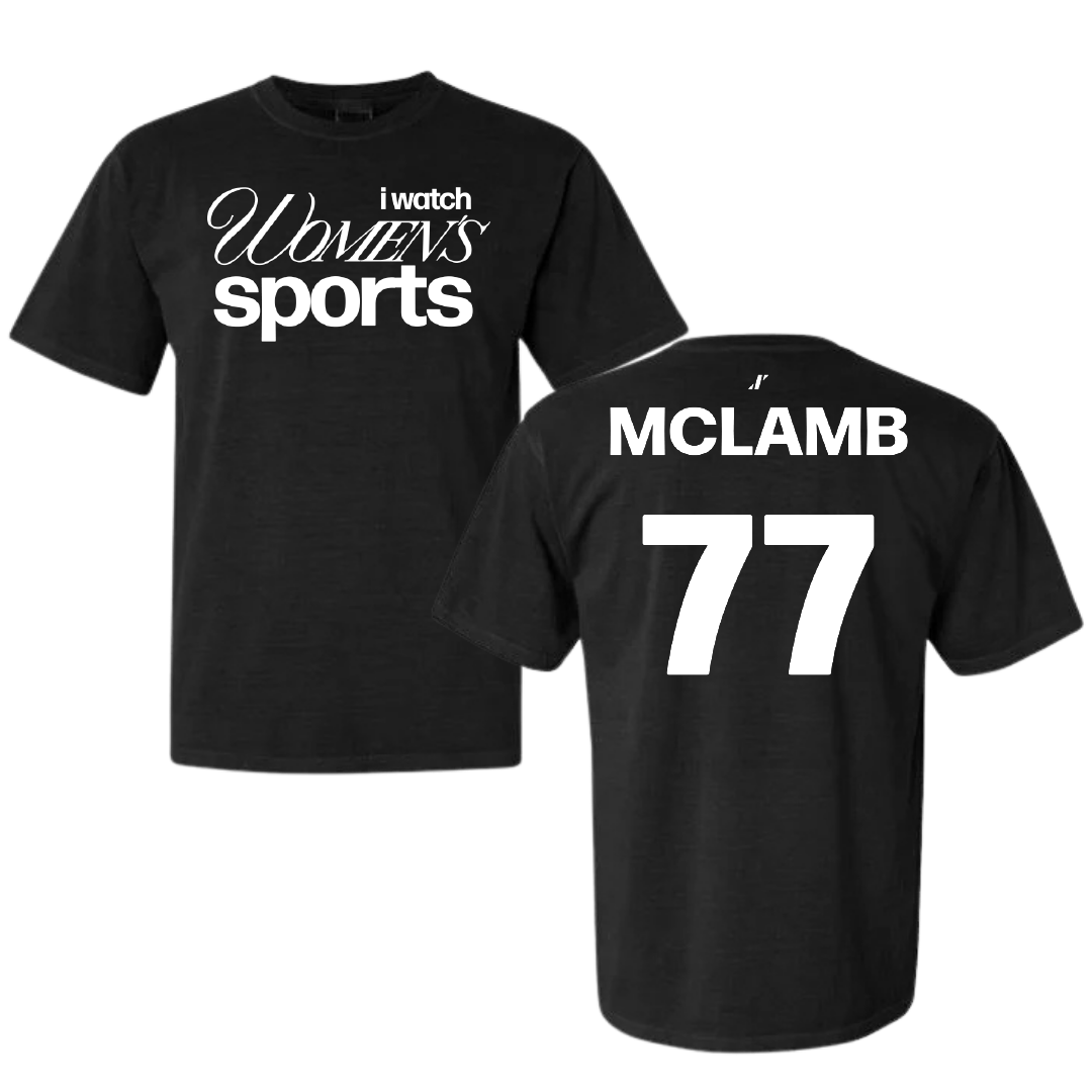 Softball Black WHM Comfort Colors Tee - #77 Mary McLamb