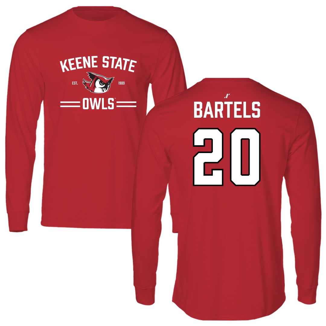 Keene State College Volleyball Red General Long Sleeve - #20 Sarah Bartels
