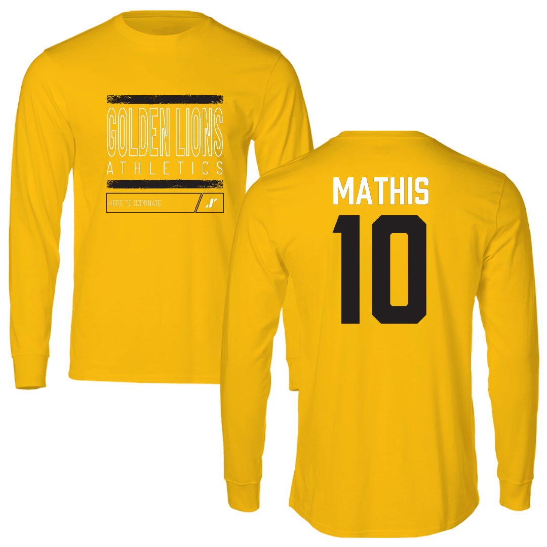 University of Arkansas-Pine Bluff Softball Gold Dominate Performance Long Sleeve - #10 Janai Mathis