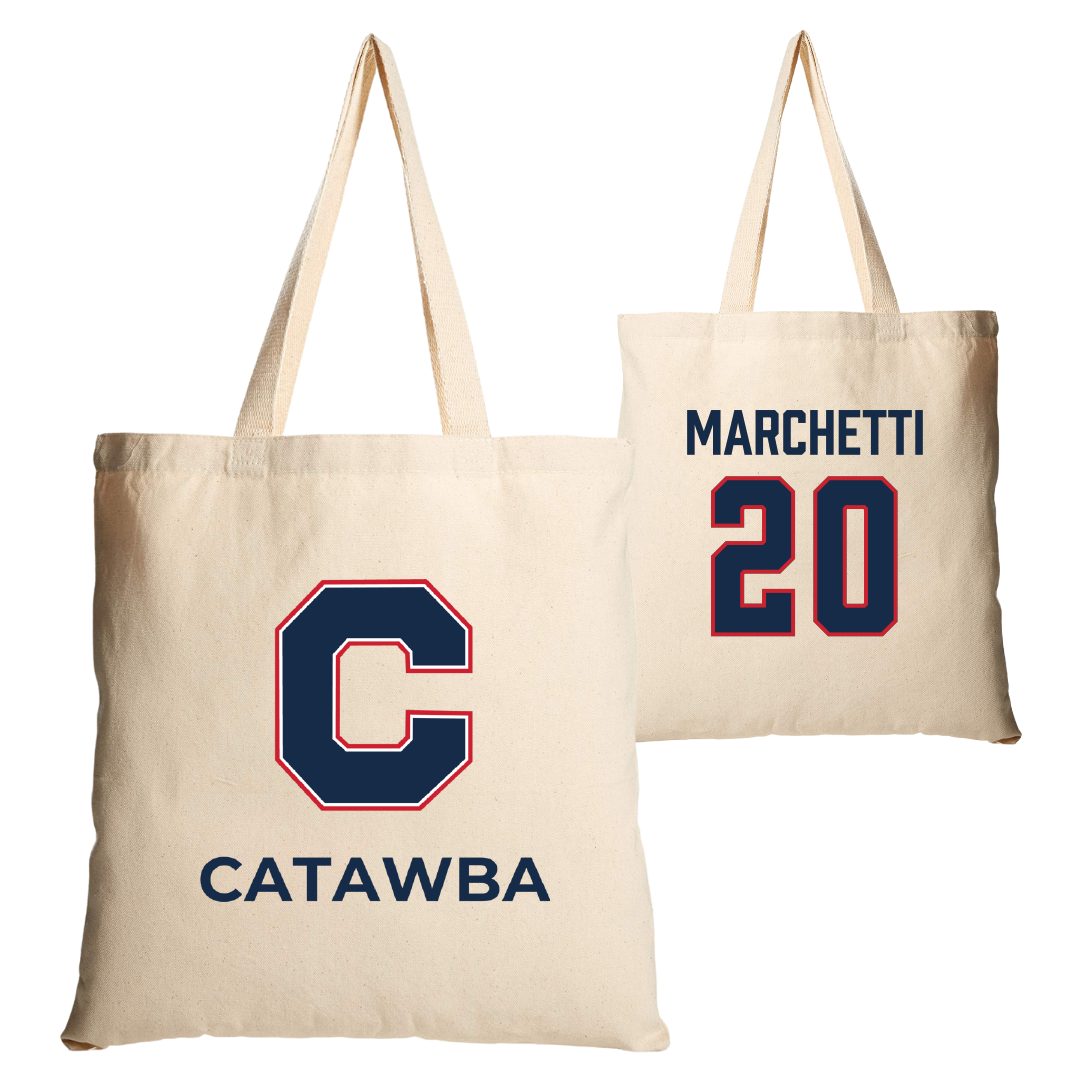 Catawba College Lacrosse Tan Canvas Tote Bag - #20 Meredith Marchetti