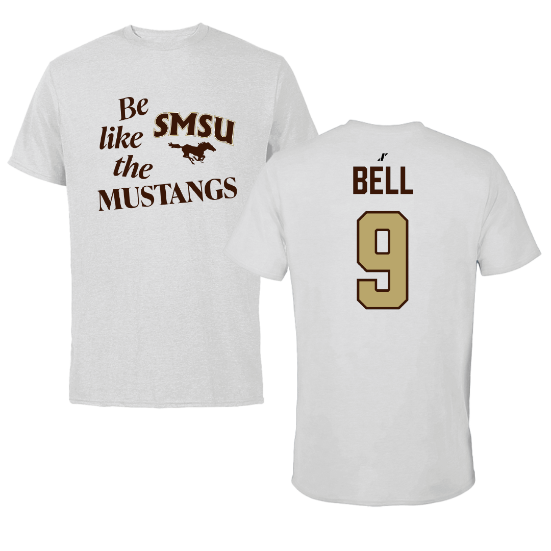 Southwest Minnesota State University Baseball Light Gray Be Like Us Performance Tee - #9 Ryan Bell