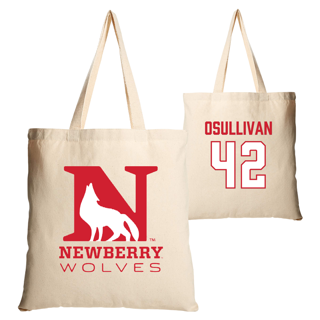 Newberry College Baseball Tan Canvas Tote Bag - #42 Cooper Osullivan