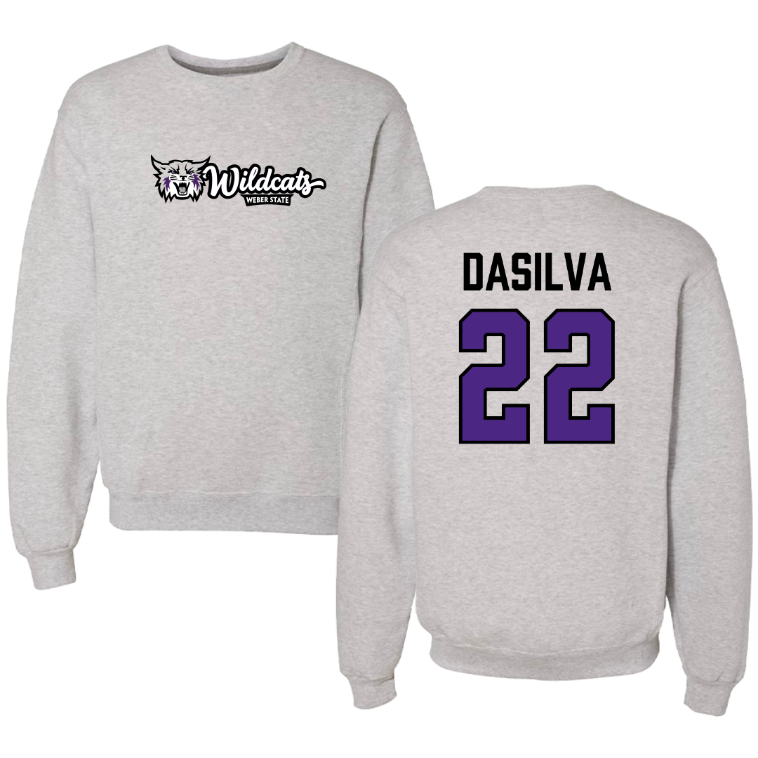 Weber State University Soccer (W) Gray Crewneck - #22 Hannah Dasilva