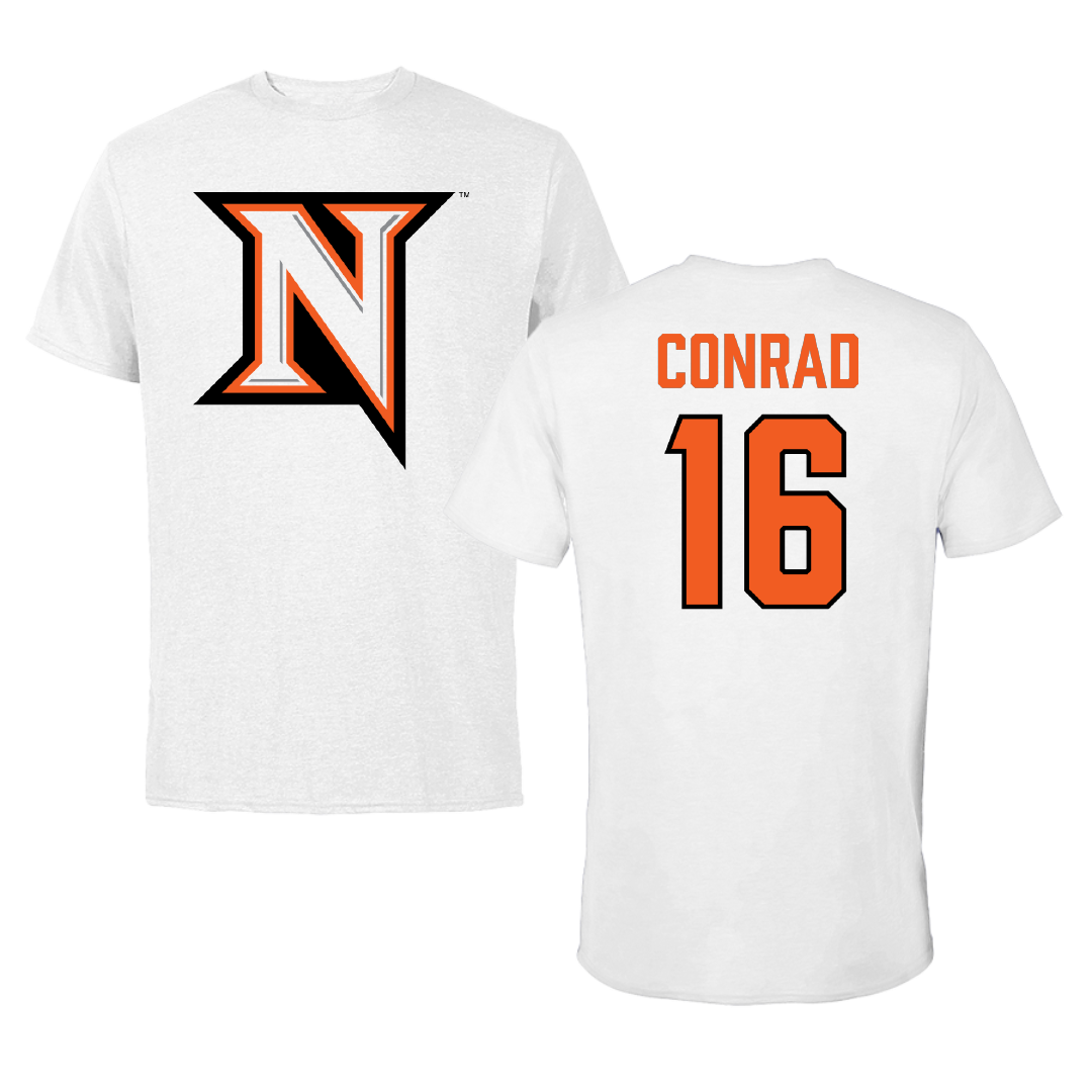 Northampton Community College Soccer (M) White Tee - #16 Lucas Conrad