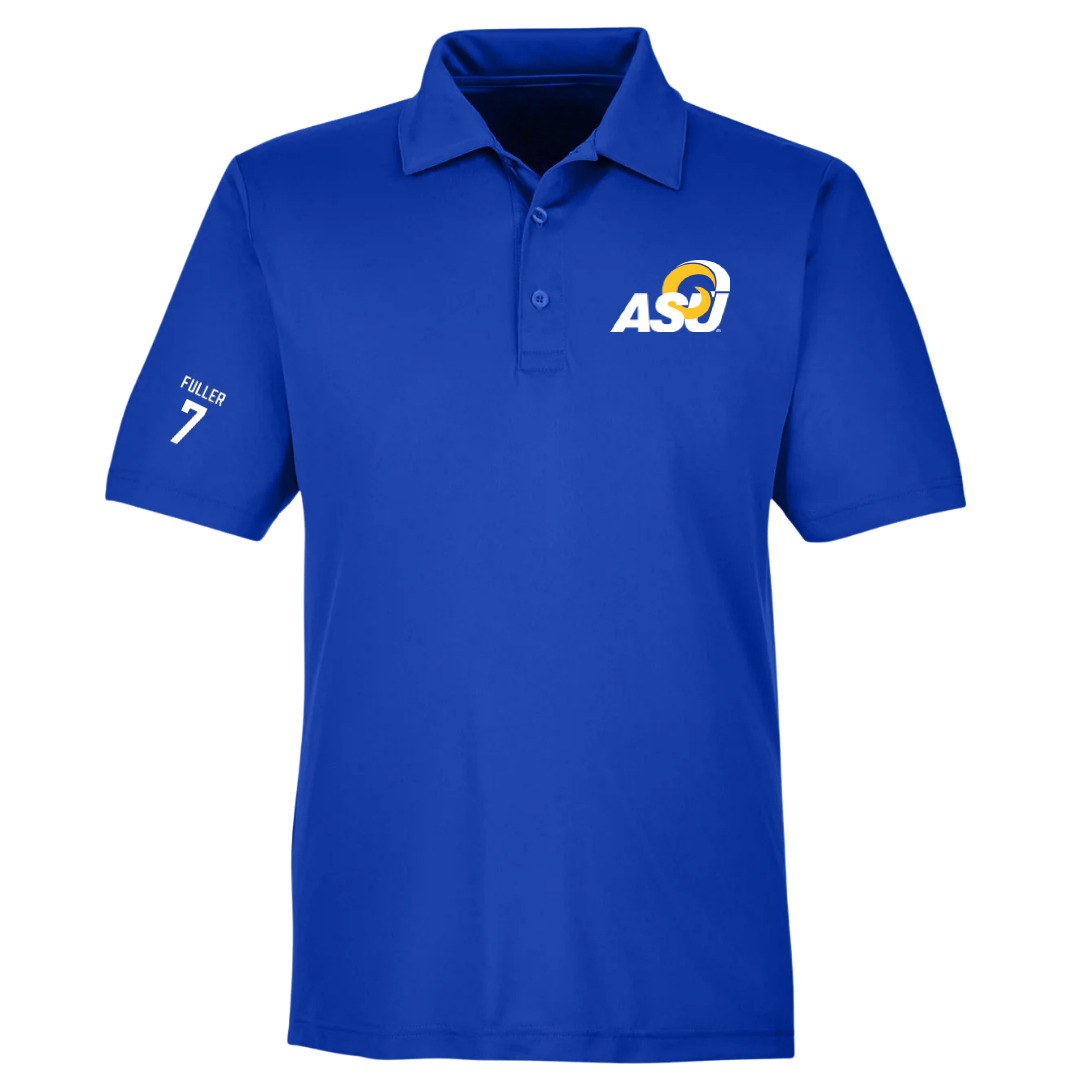 Angelo State University Football Blue Polo - #7 Cade Fuller