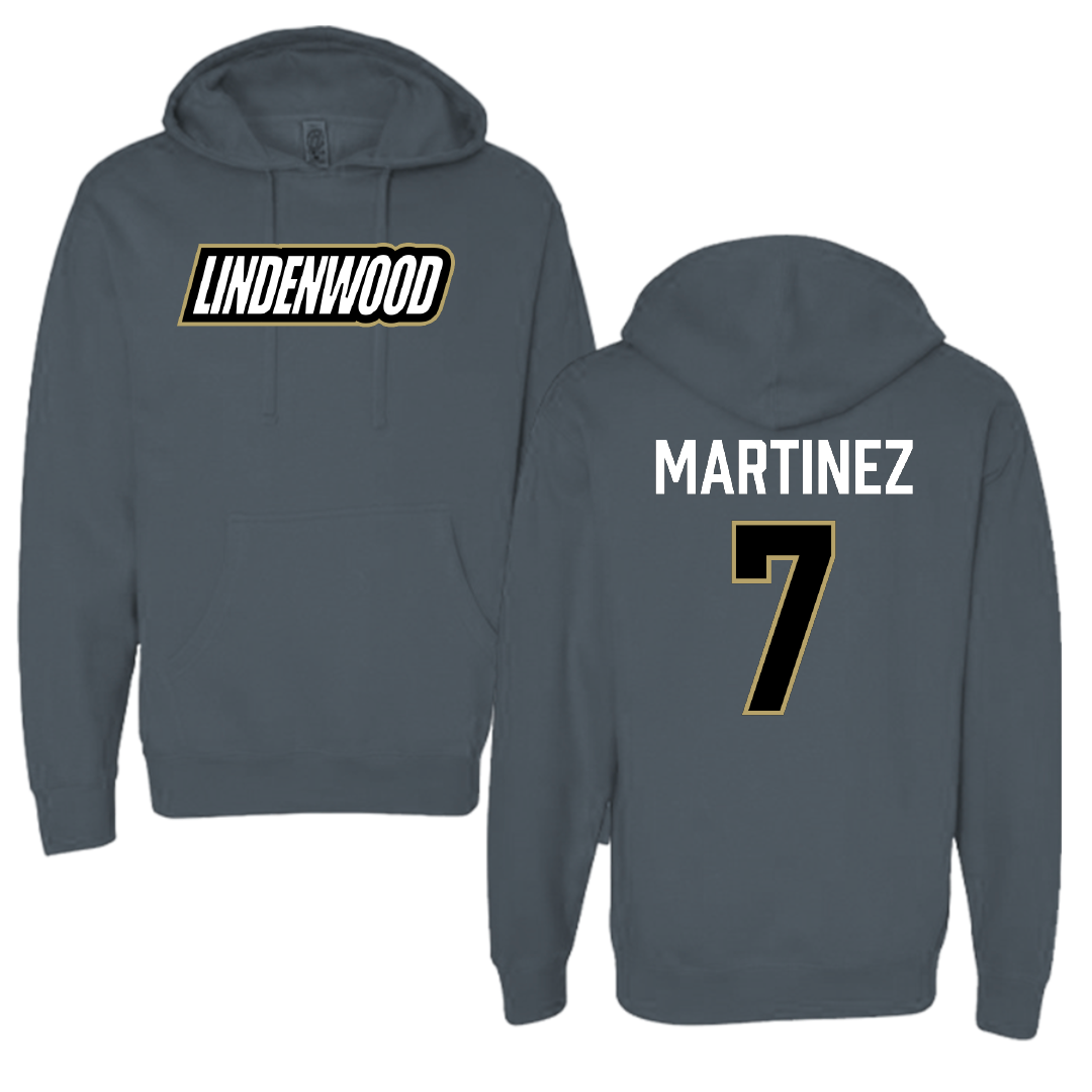 Lindenwood University Baseball Dark Gray Hoodie - #7 Cade Martinez