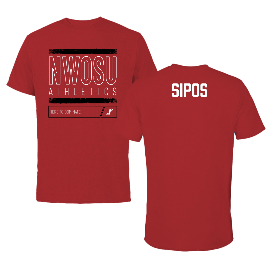 Northwestern Oklahoma State University TF and XC Canvas Red Dominate Tee - Olivia Sipos