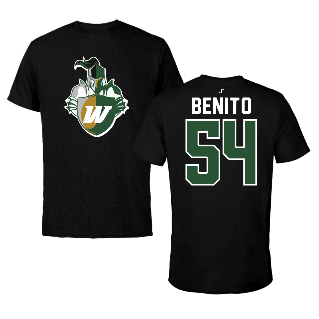 Webber International University Football Black Performance Tee - #54 Henry Benito