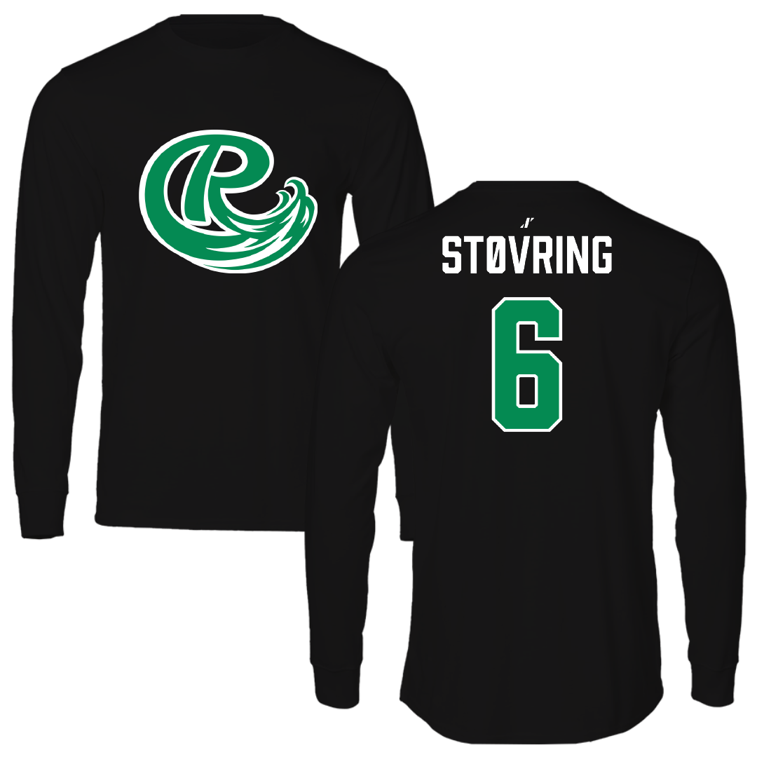 Roosevelt University Volleyball (M) Black Performance Long Sleeve - #6 Jonathan Støvring
