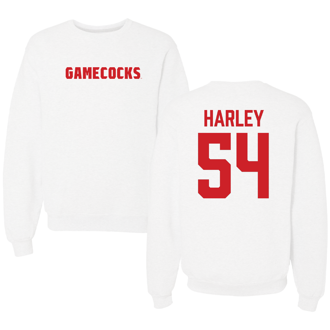 Jacksonville State University Football White Crewneck - #54 Daveion Harley