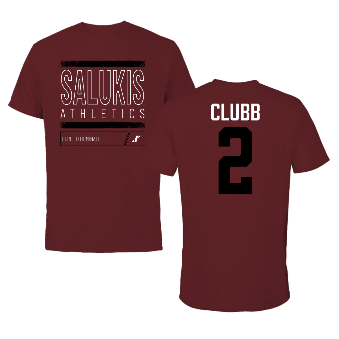 Southern Illinois University at Carbondale Basketball Maroon Dominate Performance Tee - #2 Paige Clubb