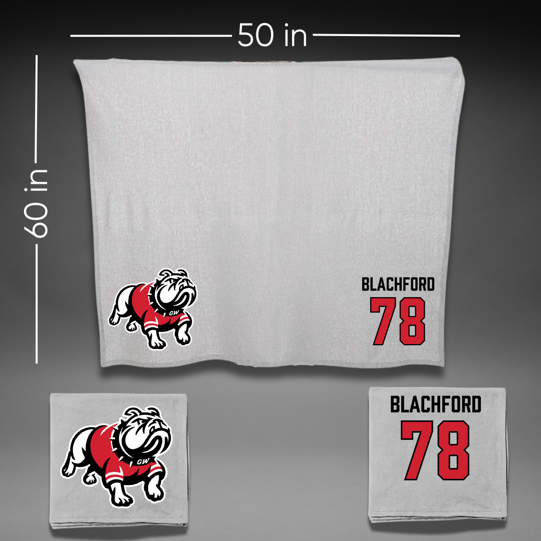 Gardner-Webb University Football Gray Blanket - #78 Carson Blachford