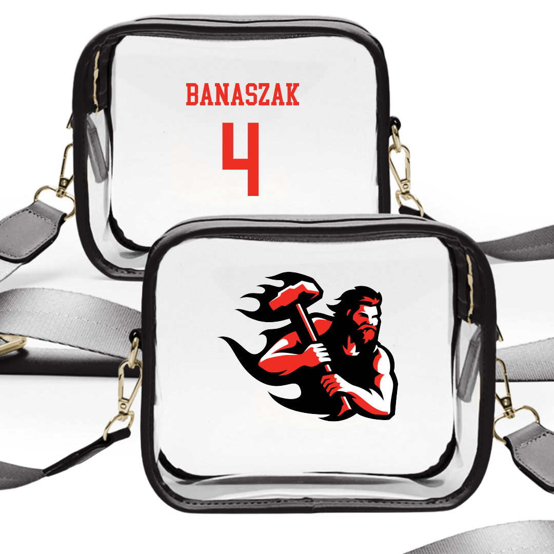 PennWest California Baseball Black Clear Stadium Bag - #4 Brad Banaszak