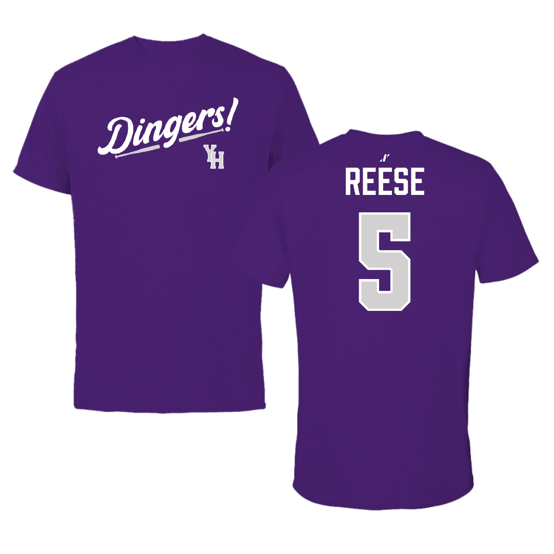 Young Harris College Softball Purple Dingers Performance Tee - #5 Aubree Reese