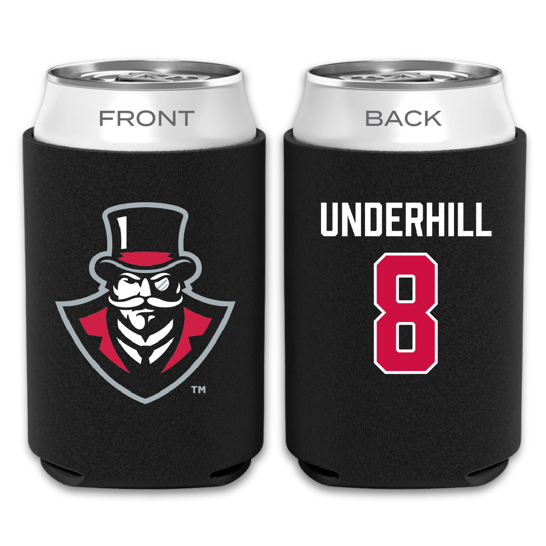 Austin Peay State University Baseball Black Can Cooler - #8 Elijah Underhill