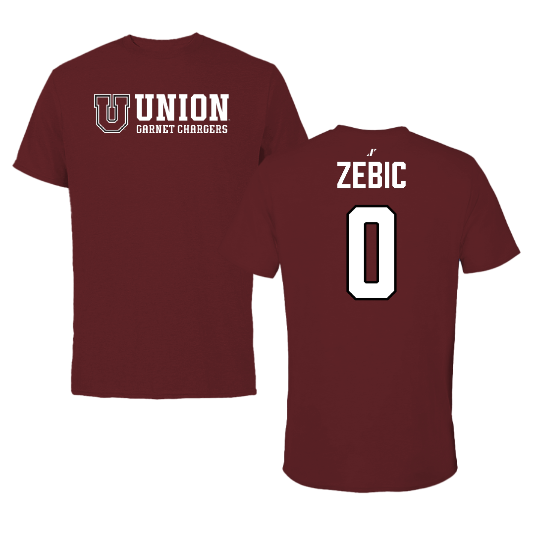 Union College Soccer Maroon General Performance Tee - #0 Maks Zebic
