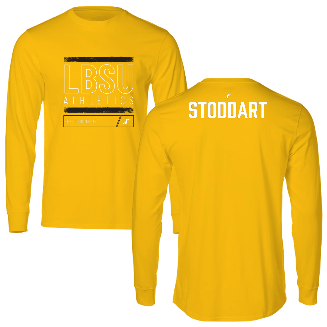 Long Beach State University TF and XC Gold Dominate Performance Long Sleeve - Grace Stoddart