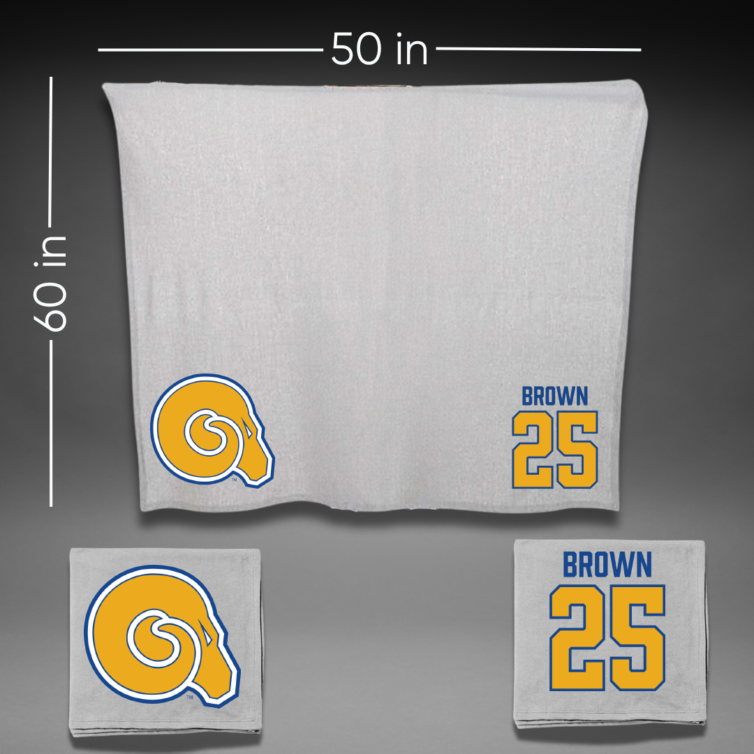 Albany State University Softball Gray Blanket - #25 Morgan Brown