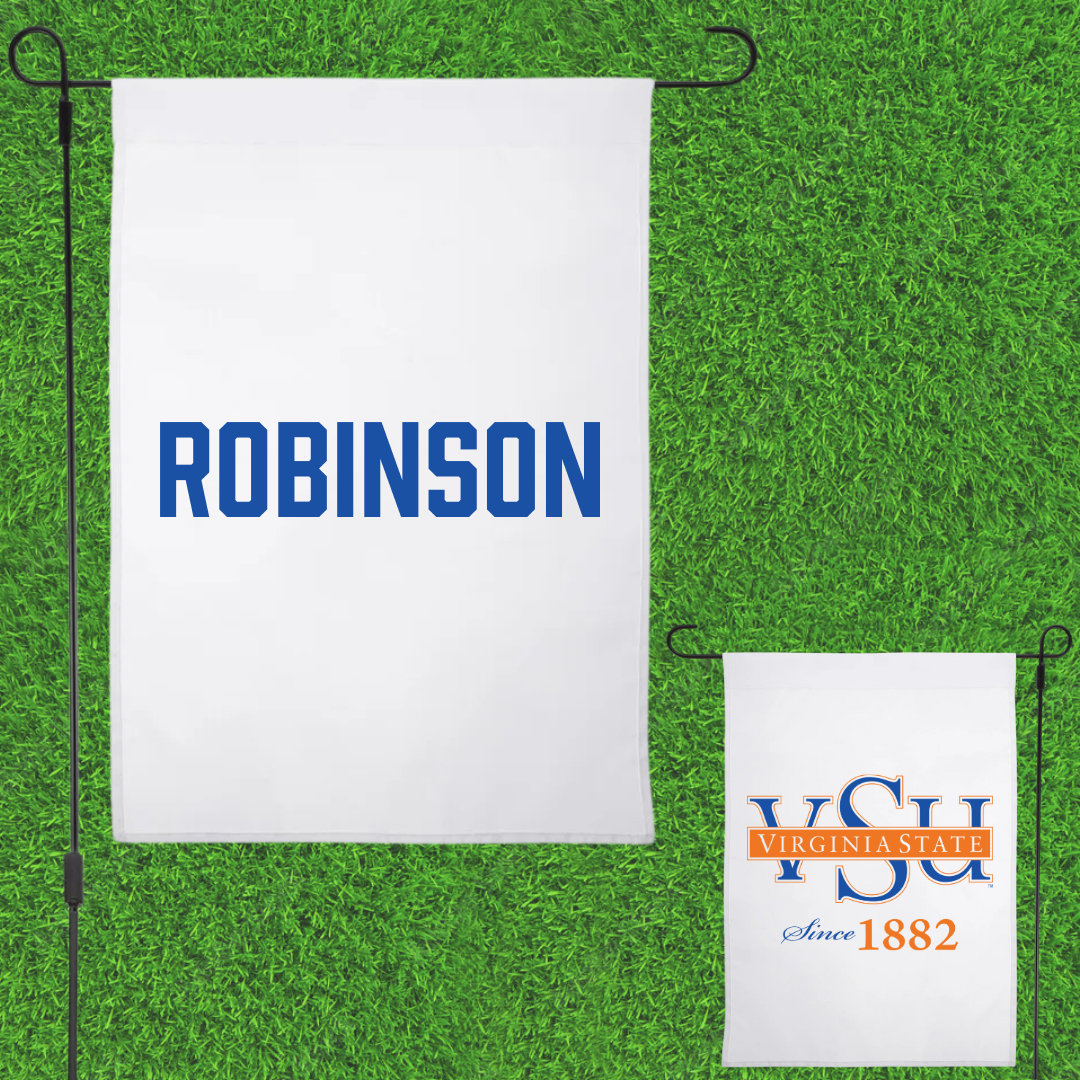 Virginia State University Lacrosse (M) White Garden Flag - Kylel Robinson