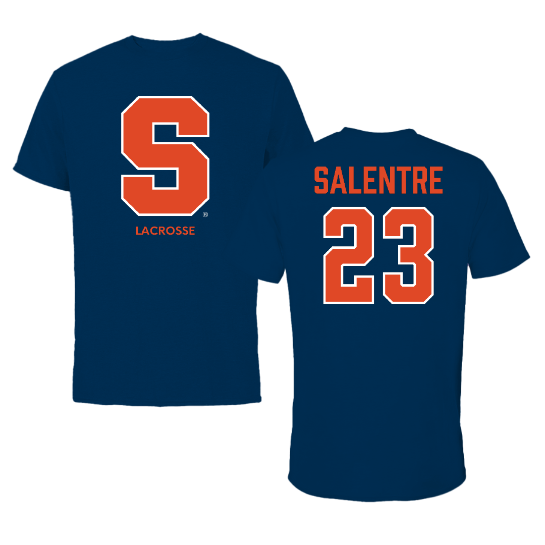 Syracuse University Lacrosse (W) Navy Primary Performance Tee - #23 Mackenzie Salentre