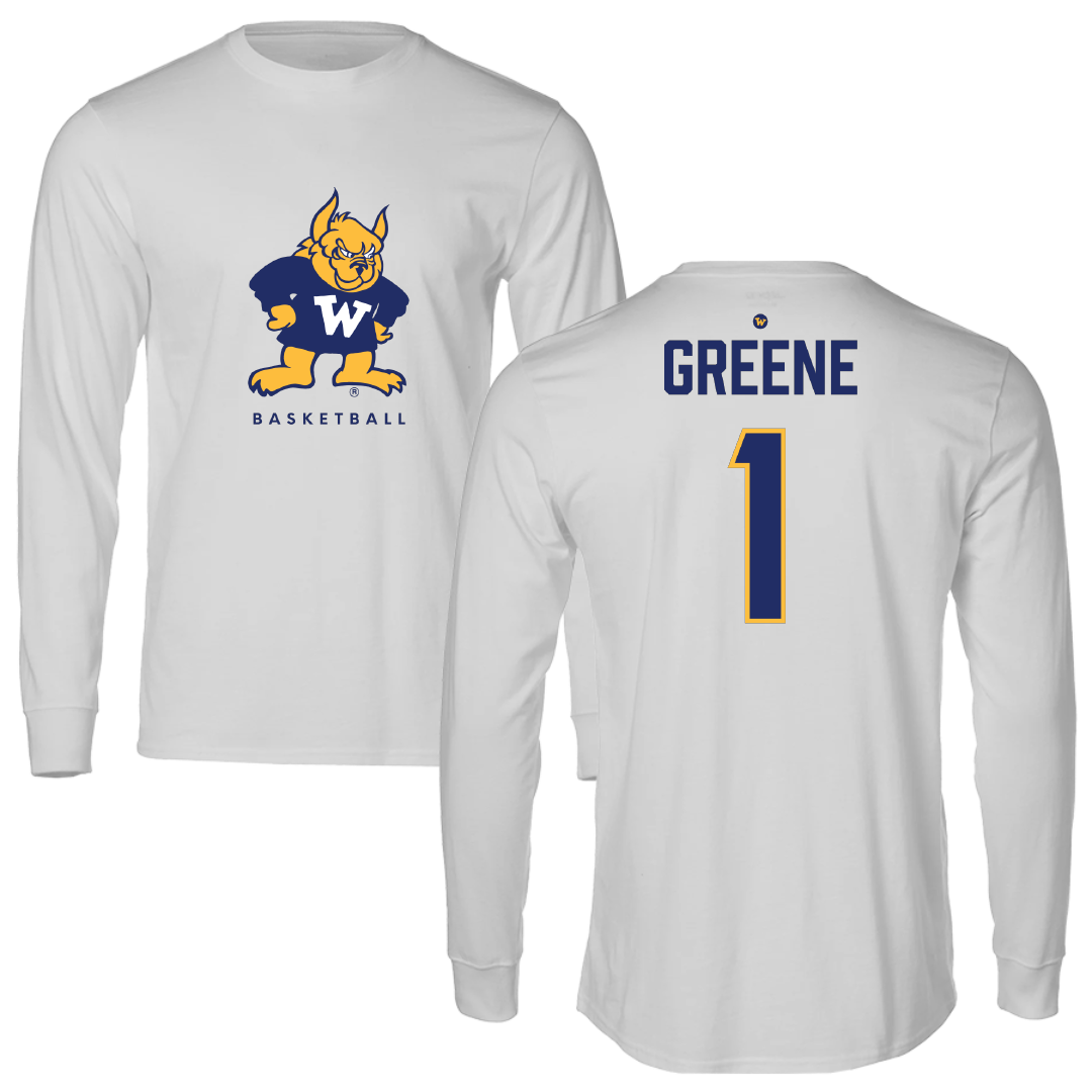 Webster University Basketball (W) Light Gray Performance Long Sleeve - #1 Havyn Greene