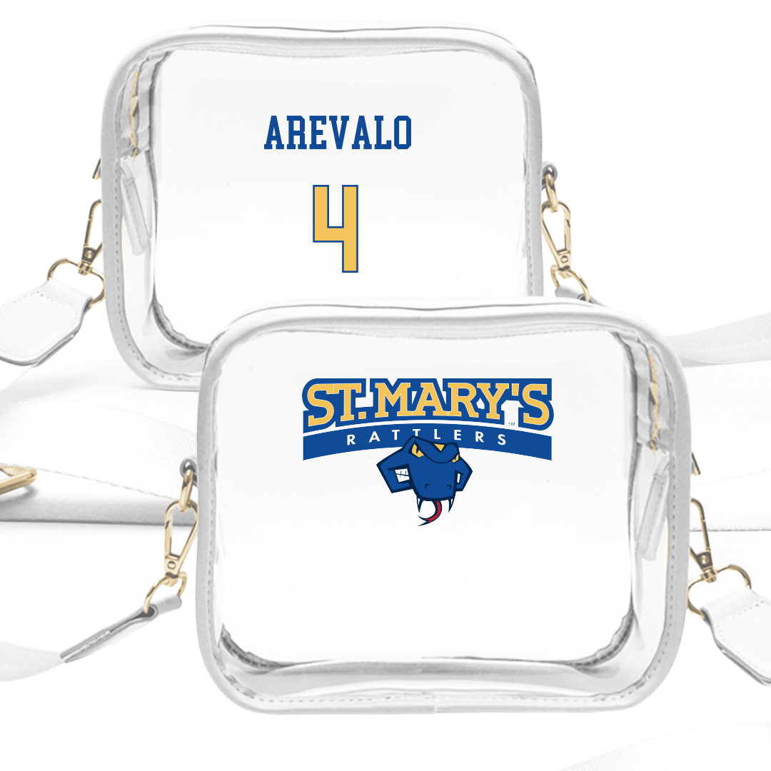 St. Mary's University (Texas) Softball White Clear Stadium Bag - #4 Araceli Arevalo
