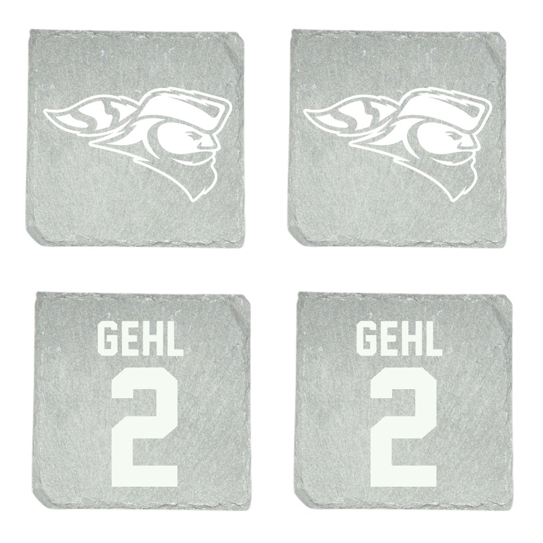 Carroll University Lacrosse Stone Coaster (4 Pack)  - #2 Jake Gehl