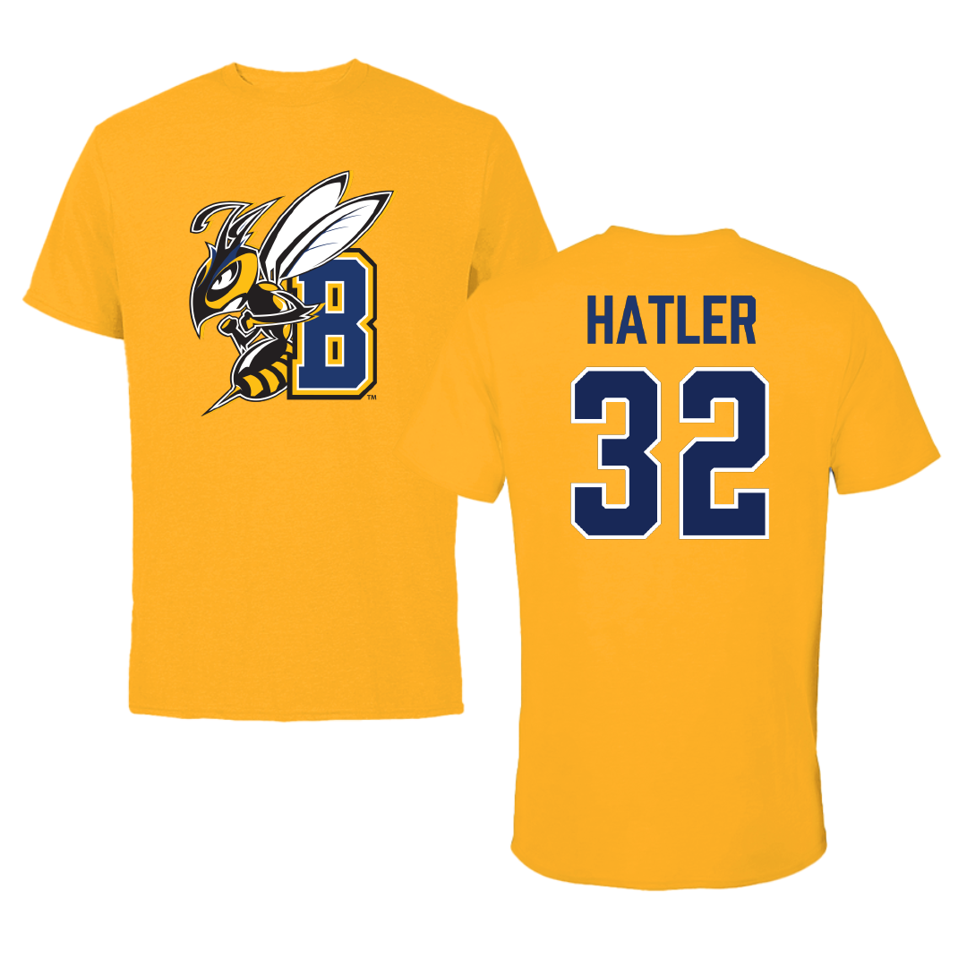 Montana State University Billings Basketball Gold Performance Tee - #32 Gabe Hatler